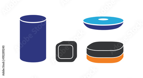 Mesh Router Line art abstract clean tone illustration