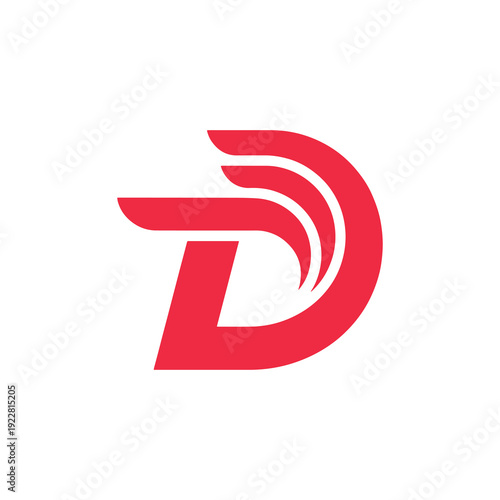 Free Download Dynamic red symbol featuring bold curved lines and sleek modern design isolated on clean white background - GFXLoad