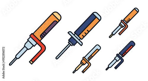 Micropipette Line modern color vector design