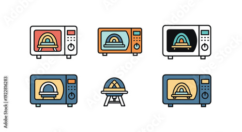 Microwave Reactor creative color vector design