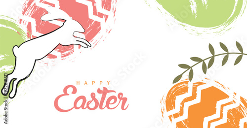 Happy Easter calligraphy  Illustration design for holiday greeting card and flyer, poster design