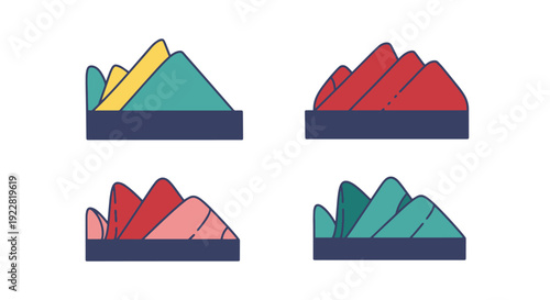 Pocket Square Line soft tone vector illustration