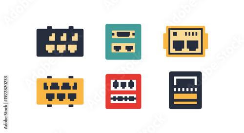 Patch Panel Line art modern smooth minimal illustration