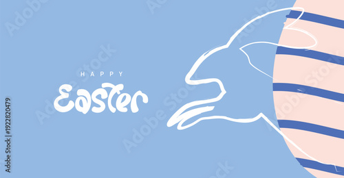 Happy Easter calligraphy  Illustration design for holiday greeting card and flyer, poster design