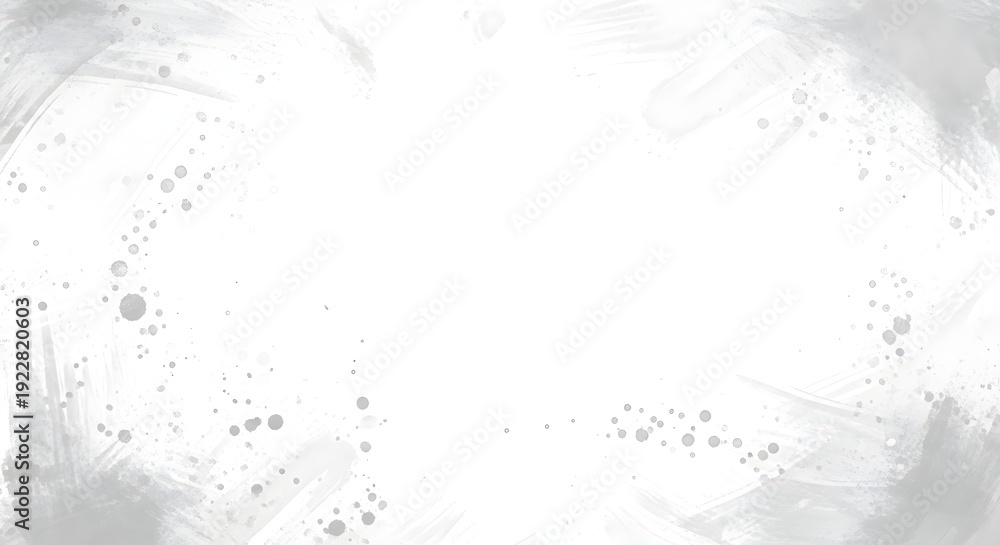 Fototapeta premium Light Gray Abstract Watercolor Border Texture Background