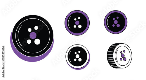 Polkadot Coin Line soft elegant tone illustration