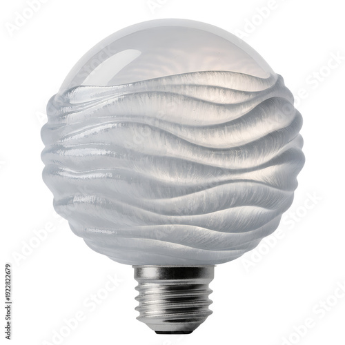 Modern energy efficient light bulb with unique wavy design