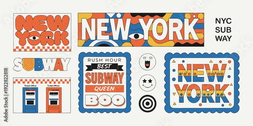 USA, US, U.S, United States - NYC Subway Art Poster – Retro New York Design, Urban Street Style & Bold City Graphics
