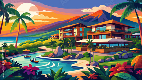 Very beautiful Four Seasons Resort Hualalai in Kailua-Kona offers volcanic landscapes, oceanfront villas, and serene tropical luxury along the pristine Kona Coast of Hawaii, USA.
