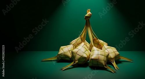 Bamboo Steamboat with Dumplings and Ingredients.