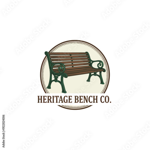 Classic Ornate Garden Bench Logo