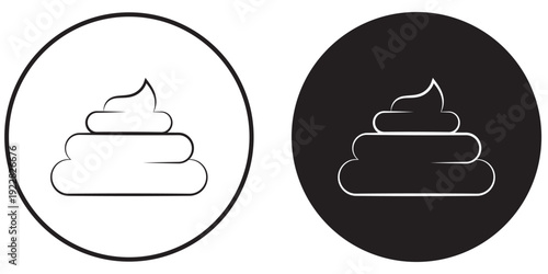 Poop icon set. dog shit vector icon. animal poo sign suitable for apps and websites UI designs.