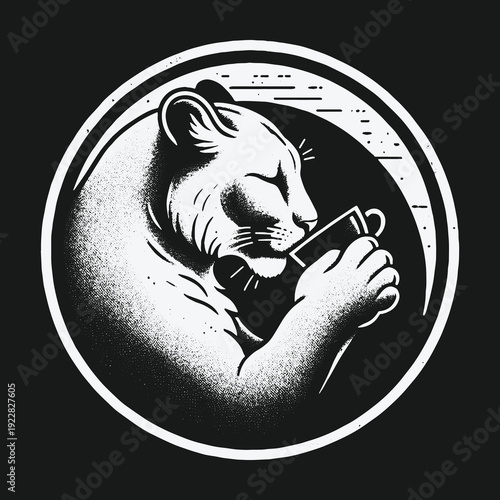 Intense Focus: A Cougars Coffee Break in a Minimalist Design.
