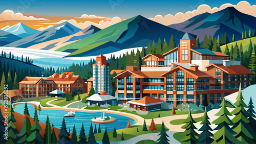 Very beautiful The Ritz-Carlton Lake Tahoe blends alpine elegance with ski-in access, panoramic mountain views, and refined mountain luxury in California, USA.
