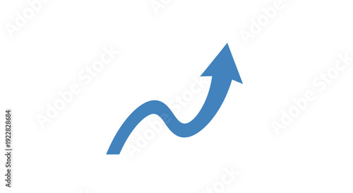 Blue Arrow Pointing Upward Trend.