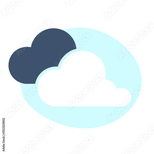 cloudy weather vector flat icon