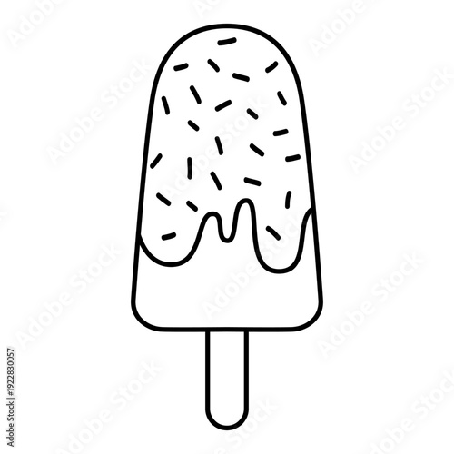 Ice cream vector icon. Waffle cone illustration sign. Ice lolly symbol. Frozen juice logo.
