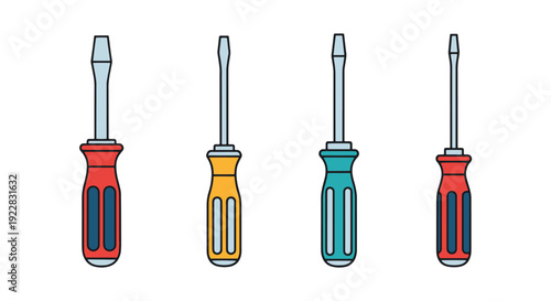 Precision Screwdrive soft tone vector design