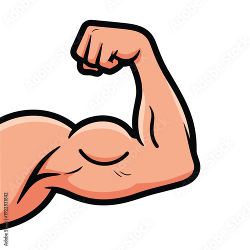 Strong arm flex muscle icon for fitness concept