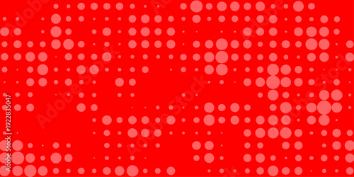 A vibrant red background features a halftone pattern of lighter red dots creating a dynamic and textured visual effect throughout the image high-quality.