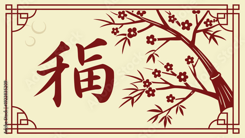Chinese Character for Luck (福)