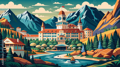 Very beautiful The Broadmoor in Colorado Springs captivates guests with lakeside grandeur, Rocky Mountain backdrops, and timeless European inspired luxury in Colorado, USA.
