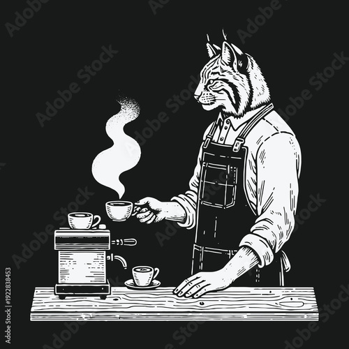 Lynx Barista Preparing Coffee with Precision and Finesse.