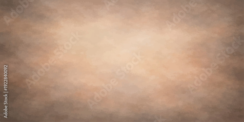 Aged brown parchment with a stained grunge texture and worn vintage pattern creates an antique blank paper backdrop for retro design