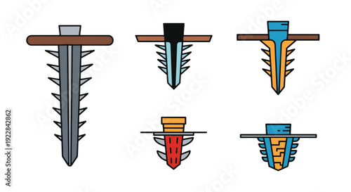 Pile Foundation Line abstract modern art vector