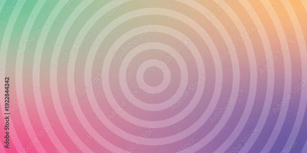 Obraz premium Abstract Concentric Ring Pattern on a Soft Grainy Gradient Background. Creative modern background. Clean minimalist geometric graphic. Wallpaper design