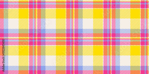 Beautiful fabric pattern textile, apparel tartan check seamless. Bathroom texture background plaid vector in linen and bright colors.