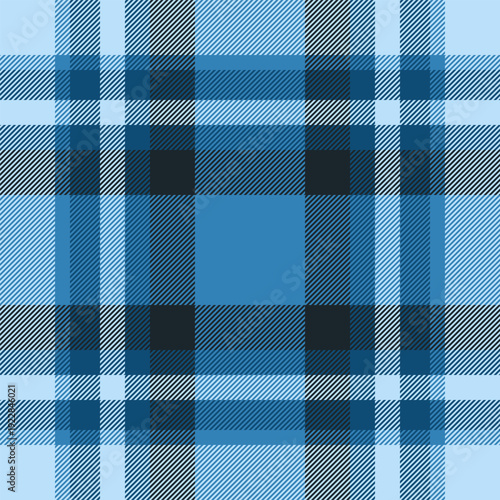 Loft vector pattern texture, mother plaid tartan seamless. Goose foot textile check background fabric in cyan and light colors.