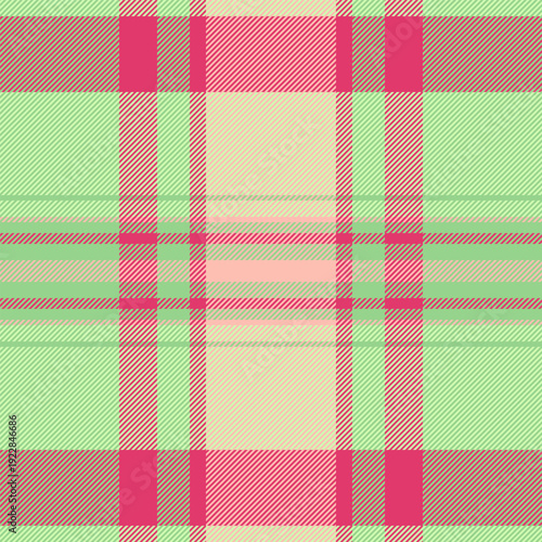 Celebrate vector check texture, marriage background fabric pattern. Contour seamless tartan plaid textile in light and green colors.