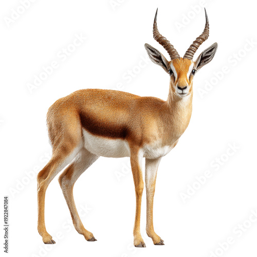 Realistic representation of an elegant antelope with distinct horns