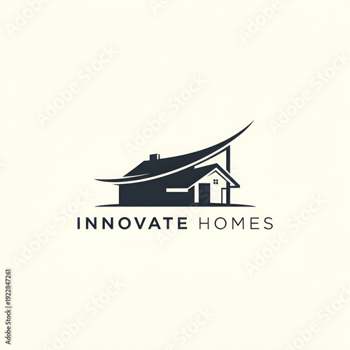 Innovate Homes Modern Real Estate House Logo Design