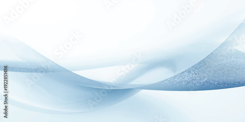 Abstract blue wave background featuring a smooth vector design with soft flowing curves and artistic light lines for a modern sea motion backdrop