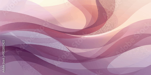 Soft flowing waves of pink and purple silk create an abstract background texture with light curves and motion for a modern vector pattern design