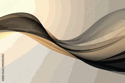 Abstract blue wave vector background with smooth curved lines and modern design suitable for business wallpaper and technology template