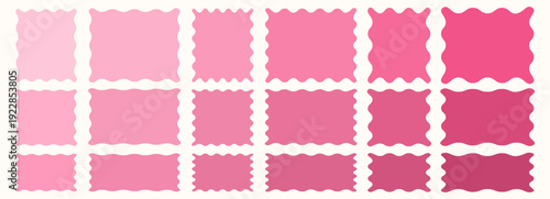 Wavy organic rectangle set with wavy square and rectangular shapes and irregular doodle lines. Designed for modern text boxes, quotes, and playful graphic templates