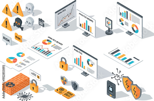 Data Security Concept Illustration Featuring Devices and Icons