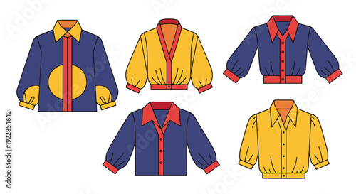 Silk Blouse Line art clean modern style vector