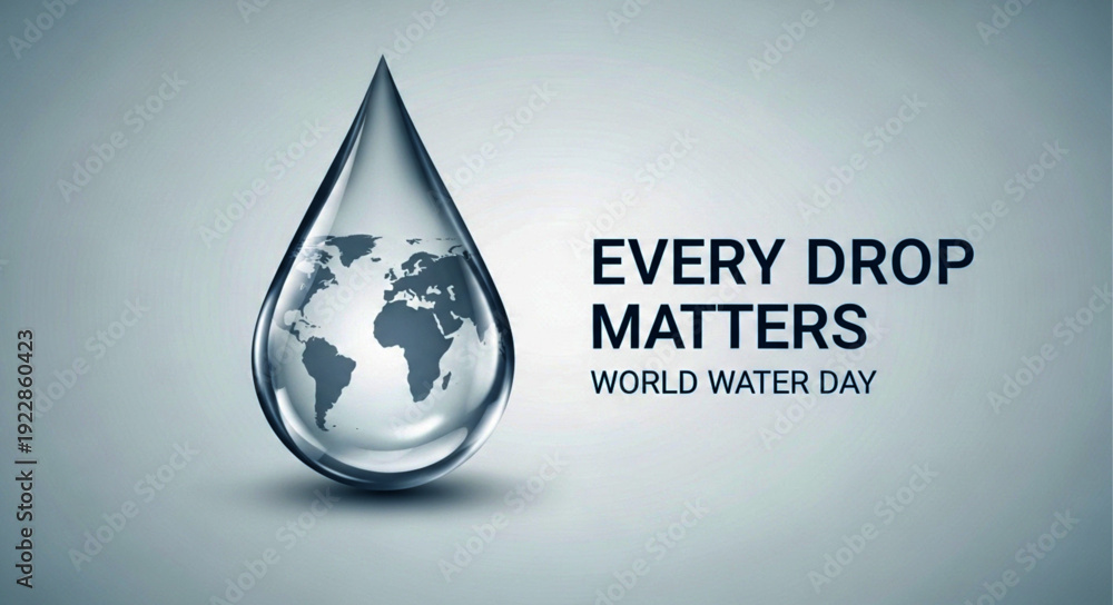 Fototapeta premium Every Drop Matters on World Water Day Cherishing Our Precious Water Resources for a Sustainable Future