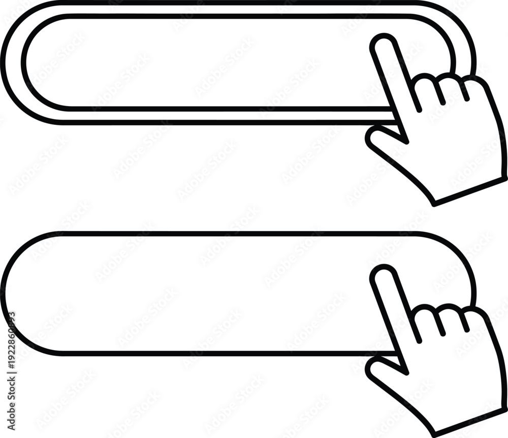 Obraz premium Hand Pointing to Door Hanger Tag Mockup Blank Space for Text Side View Stock Icon