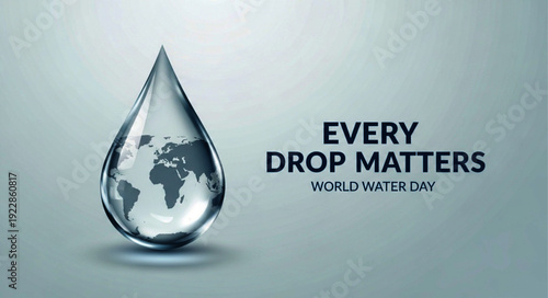 Every Drop Matters World Water Day - Water Conservation and Sustainability Message