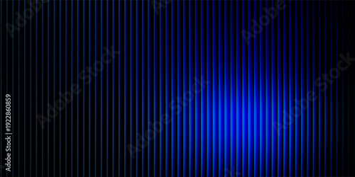 Illustration of abstract ribbed glass texture with warm orange and cool blue gradient light effect