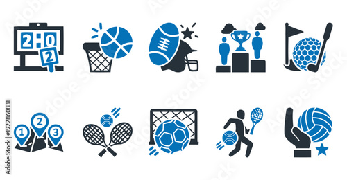Sports symbols for digital applications and websites