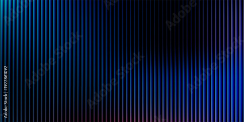Illustration of abstract ribbed glass texture with warm orange and cool blue gradient light effect