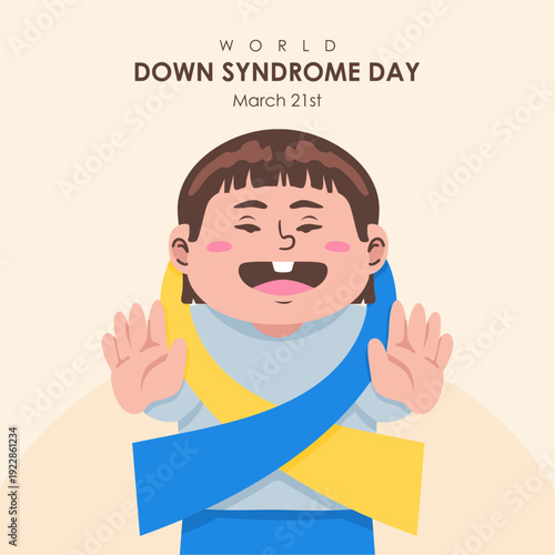 vector world down syndrome day background template