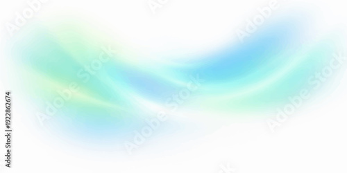 An abstract blue and green background design features soft flowing waves and bright light curves to create a vibrant motion blur pattern for a modern vector wallpaper backdrop