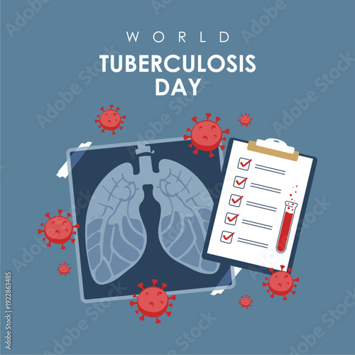 vector world tuberculosis day poster template